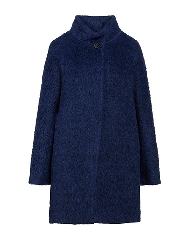 CINZIA ROCCA Coat Bright blue 38% Acrylic, 28% Polyester, 21% Wool, 10% Alpaca wool, 3% Polyamide