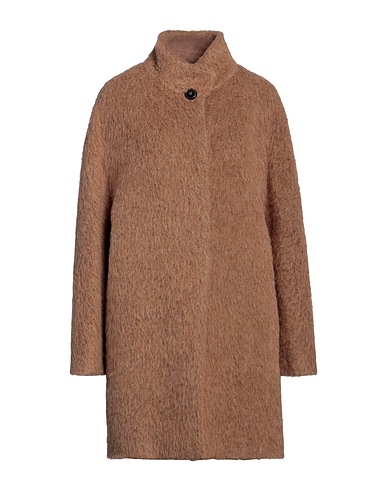 CINZIA ROCCA Coat Camel 38% Acrylic, 28% Polyester, 21% Wool, 10% Alpaca wool, 3% Polyamide