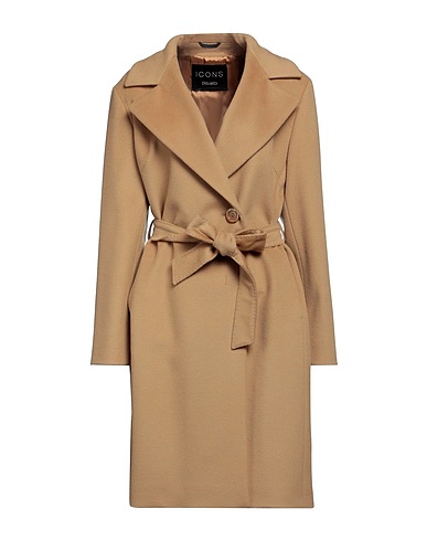 CINZIA ROCCA Coat Camel 100% Wool