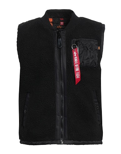 ALPHA INDUSTRIES Teddy Coat Nero 100% Poliestere