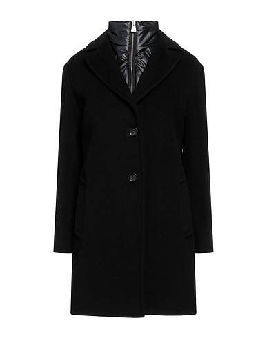 CINZIA ROCCA Coat Black 70% Wool, 20% Polyamide, 10% Cashmere