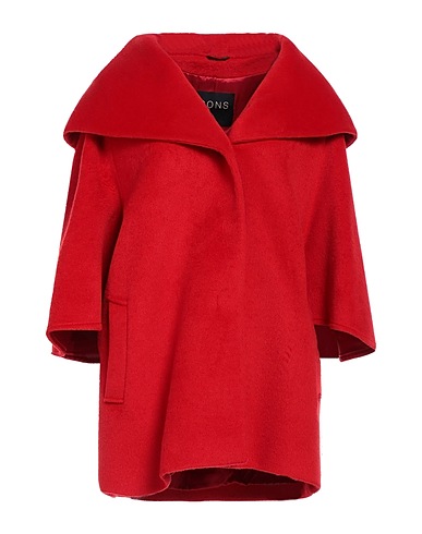 CINZIA ROCCA Coat Red 40% Acrylic, 30% Polyester, 22% Wool, 5% Polyamide, 3% Other Fibres