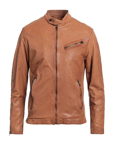 MASTERPELLE Biker jacket Camel Leather