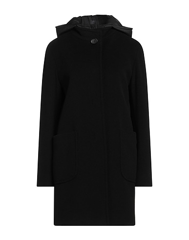 CINZIA ROCCA Coat Black 70% Wool, 20% Polyamide, 10% Cashmere