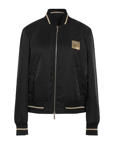 ARMANI EXCHANGE Bomber Nero 100% Poliestere, Fibra di metallo