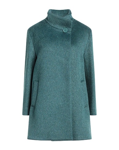CINZIA ROCCA Coat Emerald green 60% Virgin Wool, 23% Mohair wool, 17% Polyamide