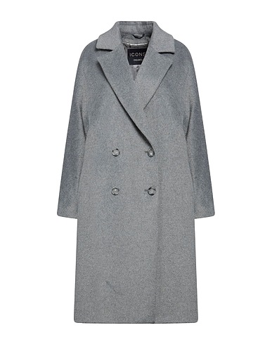 CINZIA ROCCA Coat Grey 52% Wool, 23% Acrylic, 20% Polyester, 5% Other Fibres