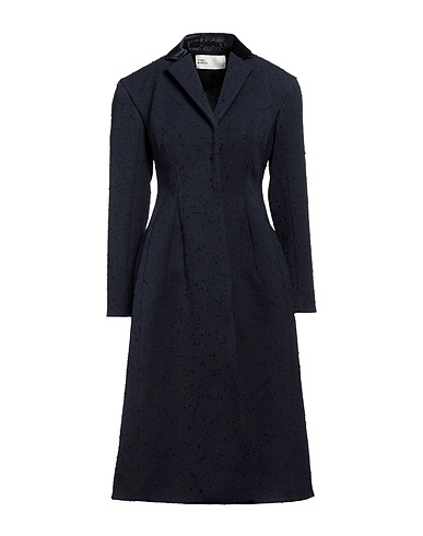 TORY BURCH Coat Midnight blue 96% Wool, 3% Nylon, 1% Elastane