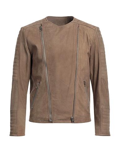 MASTERPELLE Biker jacket Khaki Soft Leather
