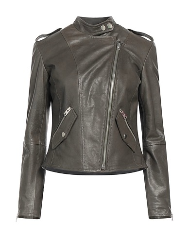 MASTERPELLE Biker jacket Dark green Leather
