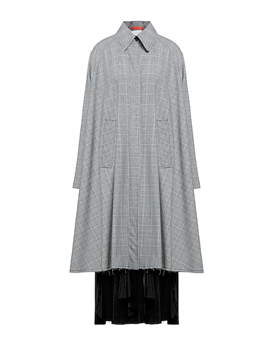 ERIKA CAVALLINI Full-length jacket Grey 53% Polyester, 43% Virgin Wool, 4% Elastane