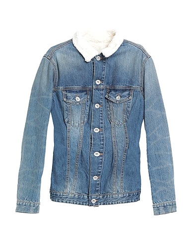BEN TAVERNITI™ UNRAVEL PROJECT Denim jacket Blue 100% Cotton, Polyester, Viscose, Polyurethane