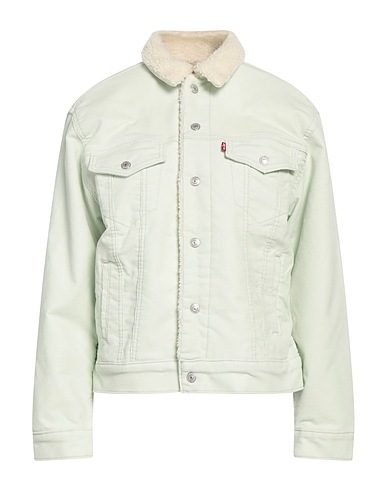 LEVI'S Jacket Light green 51% Cotton, 47% Polyester, 2% Elastane