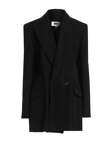 MM6 MAISON MARGIELA Coat Black 54% Virgin Wool, 46% Viscose