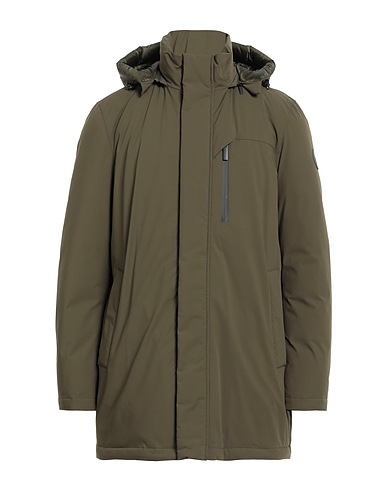 WOOLRICH Shell jacket MOUNTAIN STRETCH DOWN PARKA
 Military green 84% Polyamide, 16% Elastane