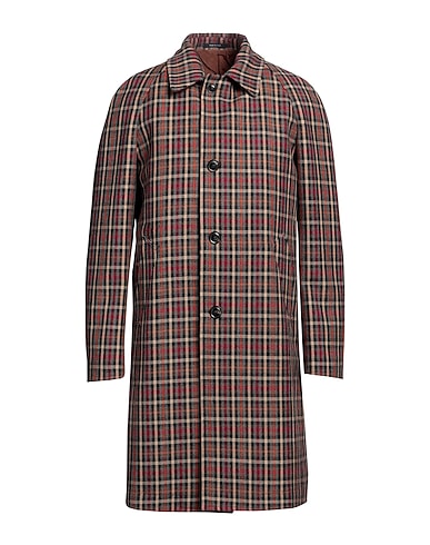 ANGELO NARDELLI Coat Burgundy 38% Wool, 24% Cotton, 24% Polyester, 14% Polyamide