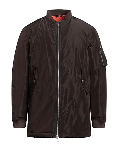 DANIELE ALESSANDRINI HOMME Jacke Dunkelbraun 100% Polyester, Acryl, Wolle