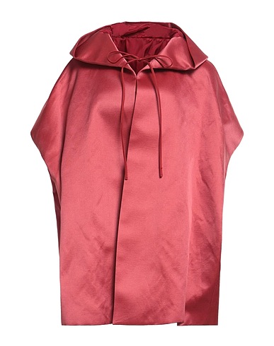 RICK OWENS Cloak Brick red 81% Cotton, 19% Silk
