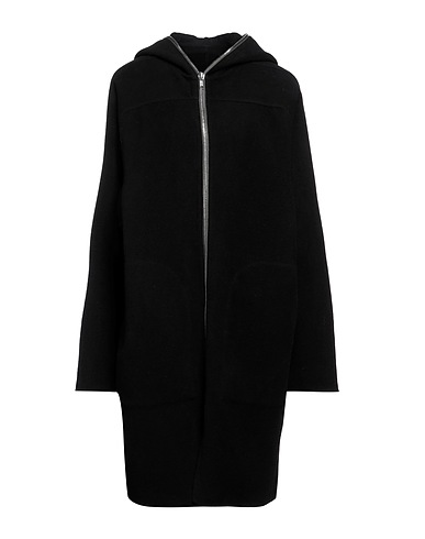 RICK OWENS Coat Black 100% Cashmere