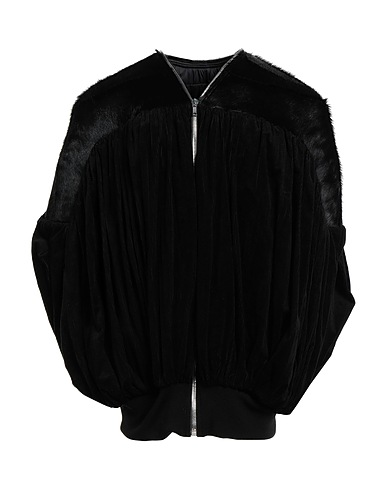 RICK OWENS Bomber Black 69% Cotton, 31% Viscose, Soft Leather