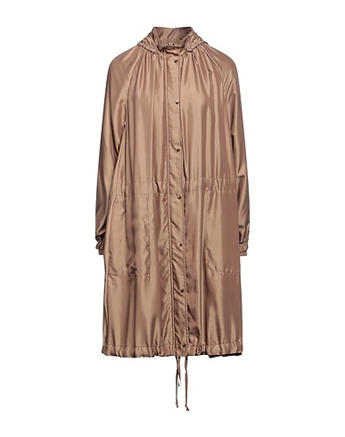 AGNONA Full-length jacket Khaki 100% Wool