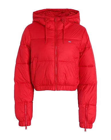 TOMMY JEANS Piumino Rosso 100% Poliammide