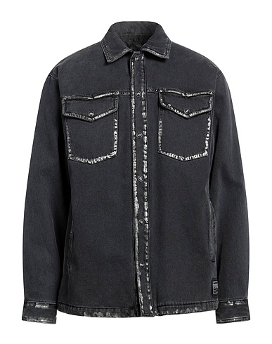VERSACE JEANS COUTURE Denim jacket Black 100% Cotton