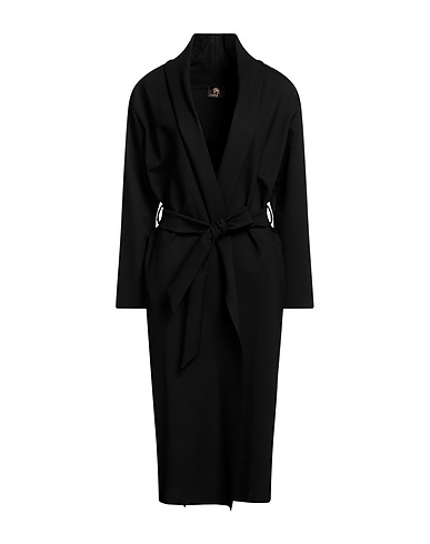 GAI MATTIOLO Full-length jacket GM Black 65% Viscose, 30% Polyamide, 5% Elastane