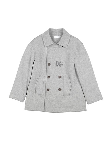 DOLCE&GABBANA Caban e doppio petto Grigio chiaro 100% Cotone, Poliestere