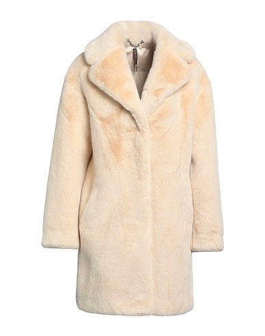MANILA GRACE Teddy Coat Beige 100% Polyester