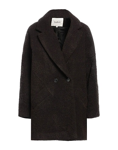 BA&SH Coat Dark brown 40% Acrylic, 25% Polyester, 20% Wool, 13% Alpaca wool, 2% Other Fibres