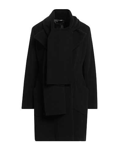 CARLA G. Coat Black 75% Virgin Wool, 20% Polyamide, 5% Cashmere