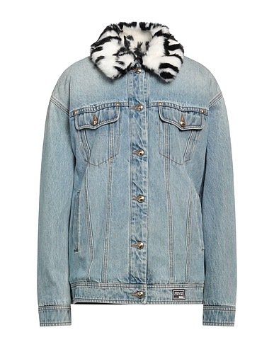 VERSACE JEANS COUTURE Denim jacket Blue 100% Cotton, Modacrylic, Acetate