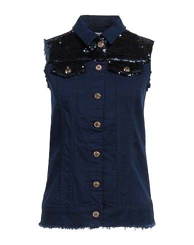 GAUDÌ Denim jacket Blue 98% Cotton, 2% Elastane