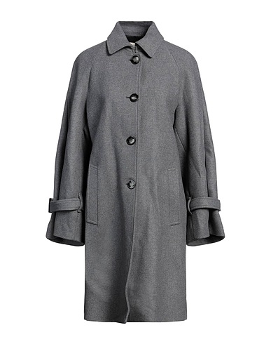 SEMICOUTURE Coat Grey 75% Virgin Wool, 25% Polyamide, Polyester
