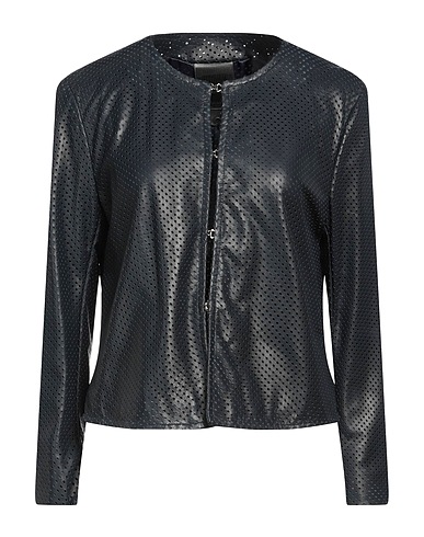 GIOCASTA Jacket Midnight blue 100% Soft Leather
