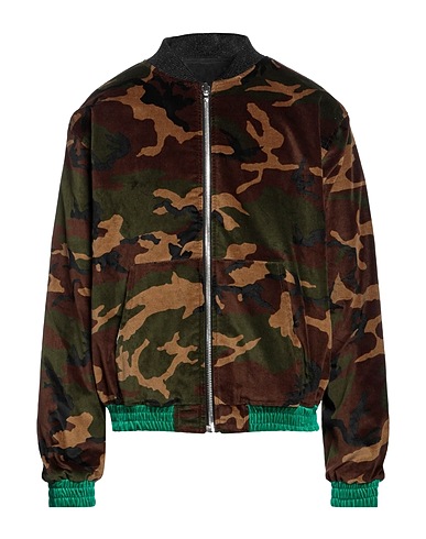 JUST DON Bomberjacke Khaki 100% Polyester, Baumwolle, Polyurethan, Viskose