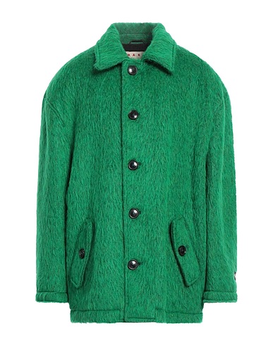 MARNI Cappotto Verde 46% Fibre sintetiche, 22% Lana, 16% Lana mohair, 16% Lana di alpaca