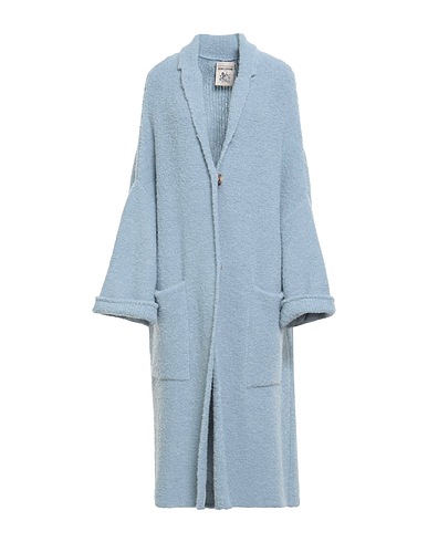 SEMICOUTURE コート スカイブルー 毛（アルパカ） 29% / ウール 29% / アクリル 29% / ナイロン 12% / ポリウレタン 1%