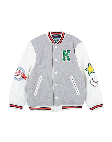KENZO KIDS Bomber Grigio 60% Lana, 40% Viscosa, Poliestere, Cotone, Elastan
