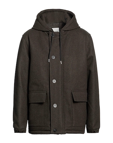 SANDRO Cappotto Verde scuro 70% Lana, 20% Poliammide, 10% Cachemire
