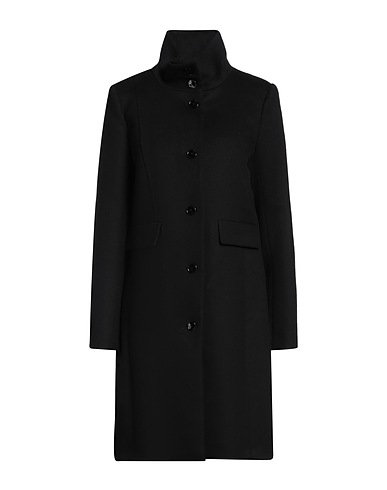 PATRIZIA PEPE Coat Black 75% Wool, 20% Polyamide, 5% Other Fibres