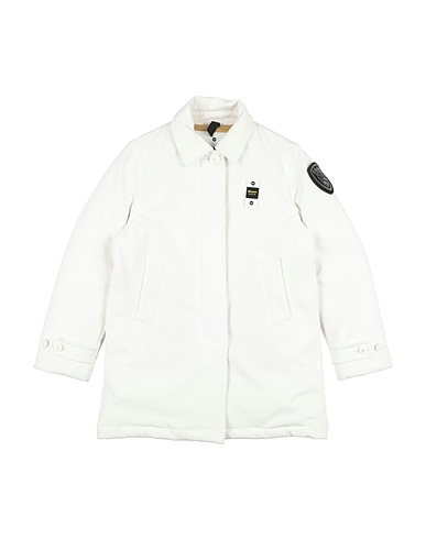 BLAUER. Shell jacket White 98% Polyester, 2% Elastane