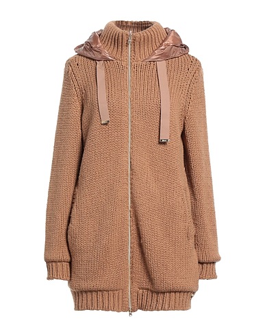 HERNO Shell jacket RESORT Camel 36% Polyamide, 26% Viscose, 26% Recycled wool, 7% Metallic fiber, 5% Cashmere