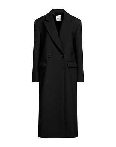 SANDRO Cappotto Nero 54% Poliestere, 44% Lana, 2% Elastan
