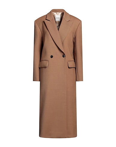 SANDRO Coat Camel 54% Polyester, 44% Wool, 2% Elastane