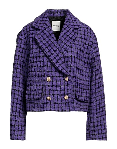 SANDRO Cabanjacke & Zweireiher Violett 60% Acryl, 26% Schurwolle, 14% Polyamid