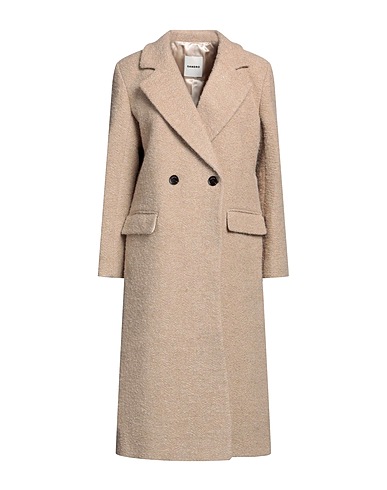 SANDRO Coat Sand 37% Cotton, 29% Synthetic fibers, 24% Wool, 10% Alpaca wool