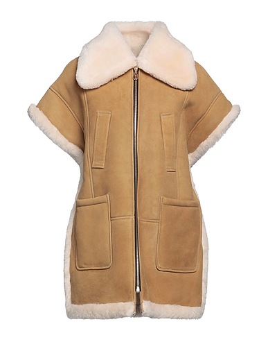 SANDRO Teddy Coat Sand Sheepskin