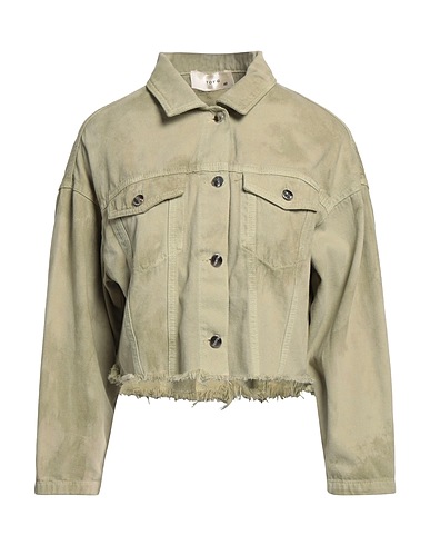 TOY G. Giubbotto jeans Verde salvia 100% Cotone